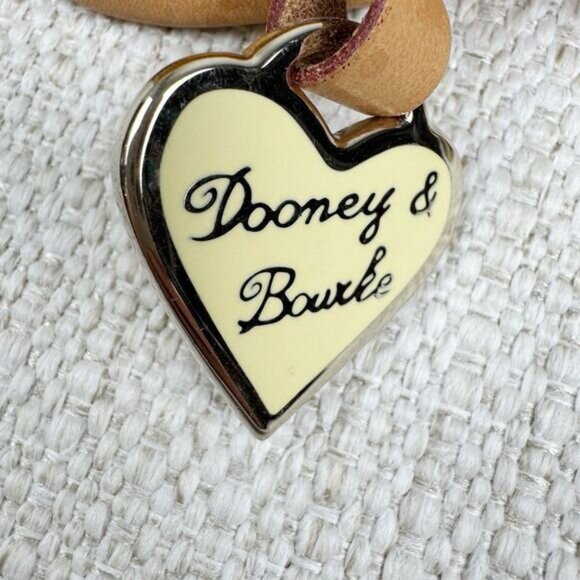 Dooney & Bourke 6" Wristlet Yellow/Tan Leather Trim Logo Snap Pouch Wallet Small - Picture 7 of 14